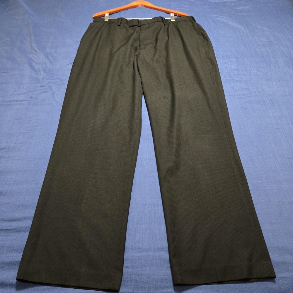 Perry‎ Ellis Portfolio Dress Pants Mens 38x32 Black Classic Fit Straight Leg